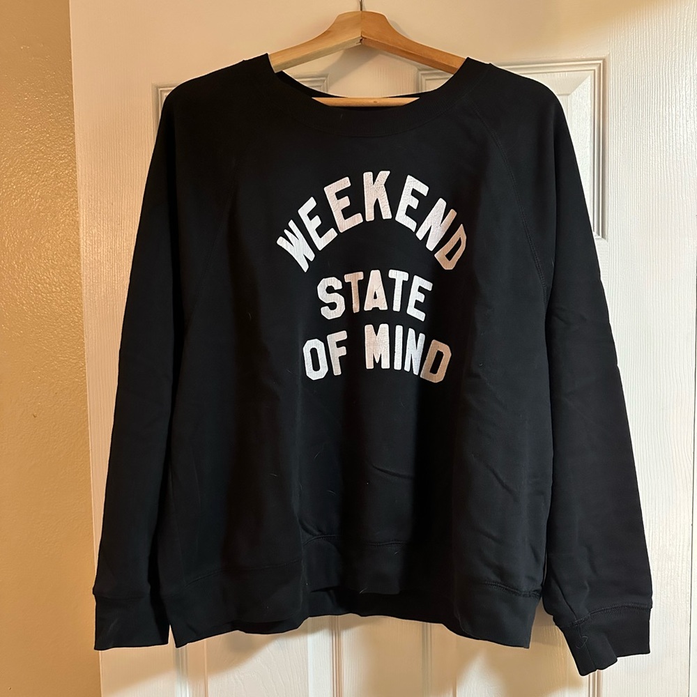 Graphic Crewneck Sweatshirt — “Weekend State of Mind”